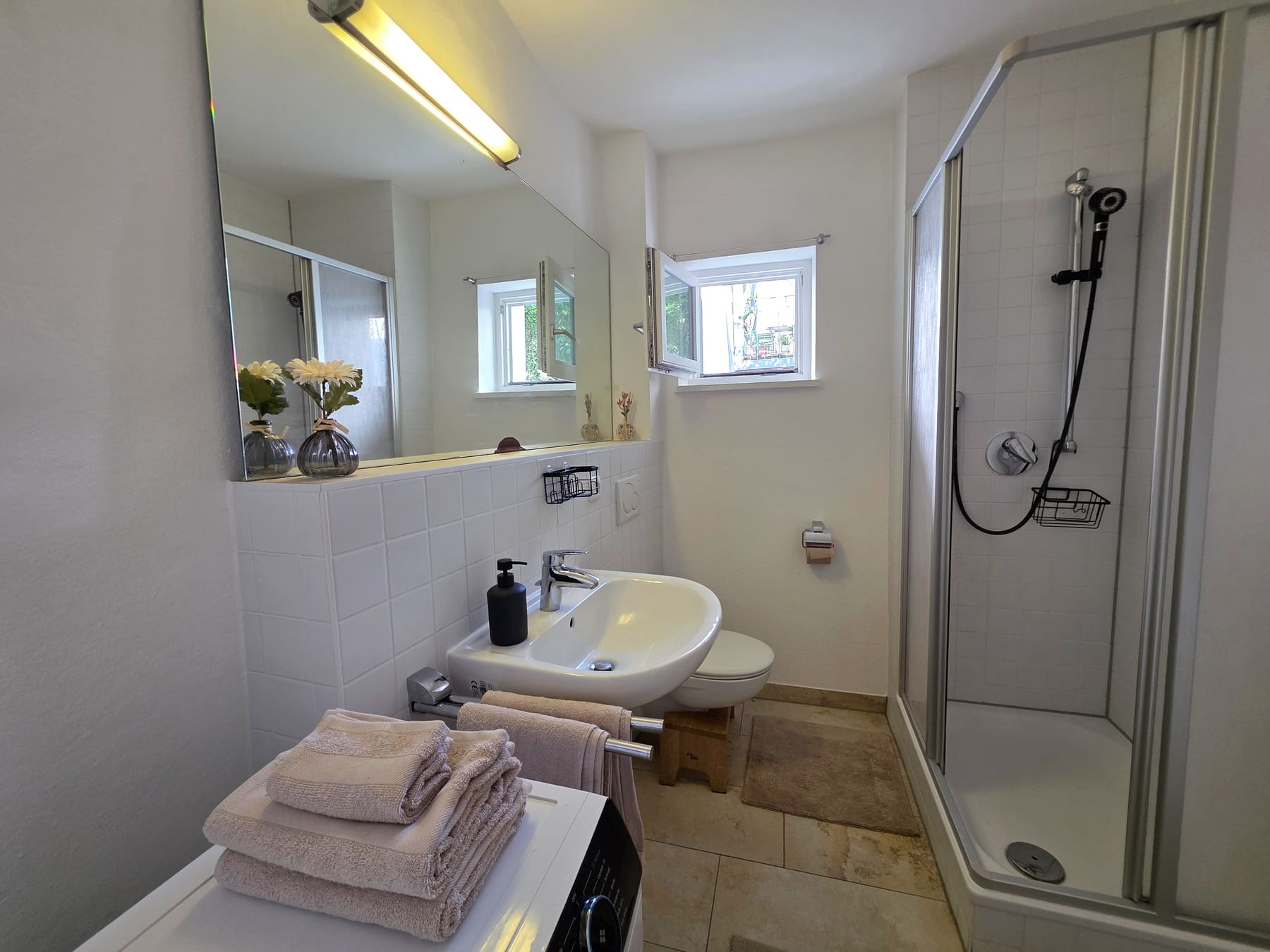 Bathroom with walk-in shower