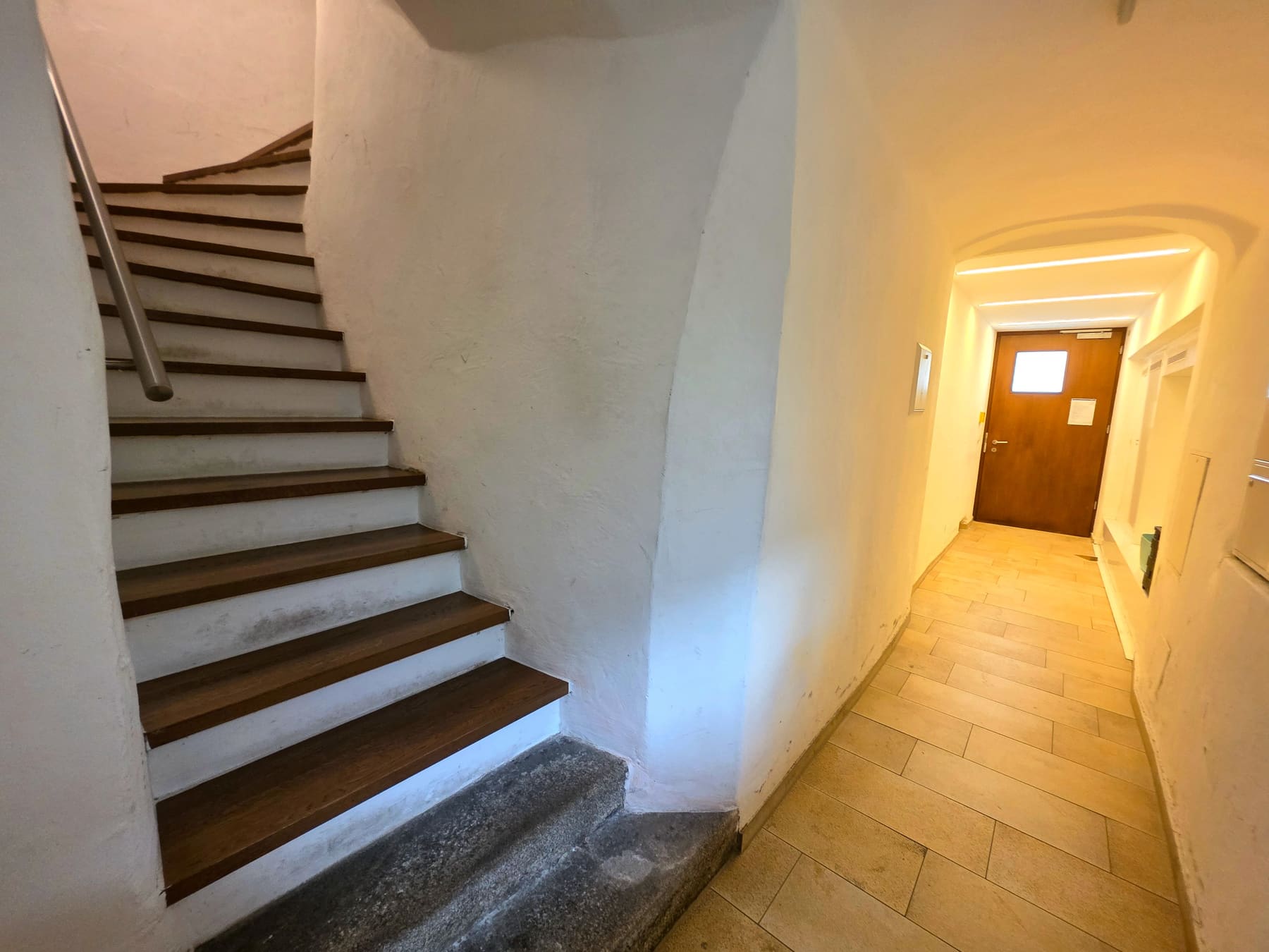 The old spiral staircase up to the first floor